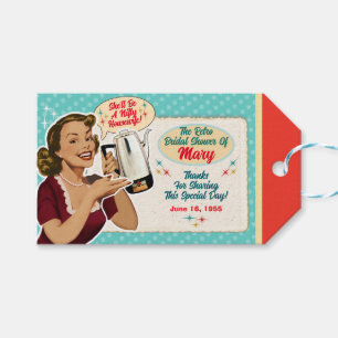 Étiquettes-cadeau Carte de recette de Baby Shower de la ménagère heu