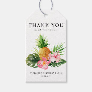 Étiquettes-cadeau Carte de remerciement d'anniversaire au pineapple