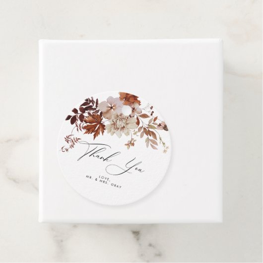 Étiquettes Cadeau Carte de remerciements automne (En situation)