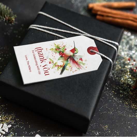 Étiquettes-cadeau Carte de remerciements plat