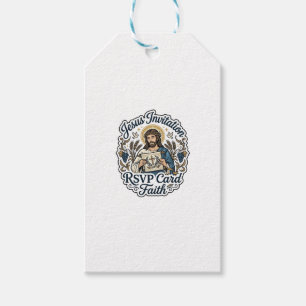 Étiquettes-cadeau Carte de réponse à l'invitation de Jésus Foi Invit