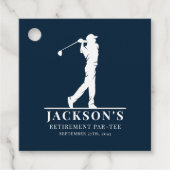 Étiquettes Cadeau Carte de retraite à thème de la Marine Golf (Devant)