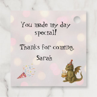 Étiquettes Cadeau Carte de vœux pliée en forme de dragon pour l'anni