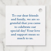 Étiquettes Cadeau Carte du Maine Kennebunkport Mariage bleu marine (Dos)