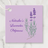 Étiquettes Cadeau Carte Fleur Lavender Flower Favbal (Devant)