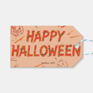 Étiquettes-cadeau Carte Joyeux Halloween, Halloween minimaliste mode
