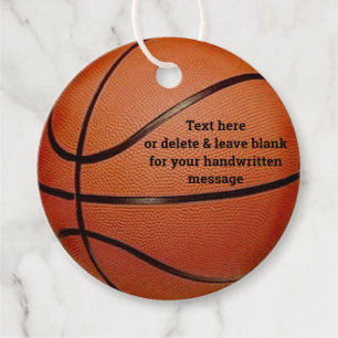 Étiquettes Cadeau Carte préférée de conception de basket-ball