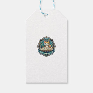 Étiquettes-cadeau Cartographie de carte Chat Design drôle amateur de
