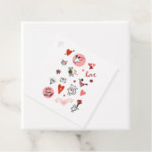 Étiquettes Cadeau Cartoon d'amour de la Saint Valentin (En situation)