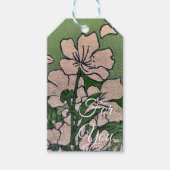 Étiquettes-cadeau Cascade de fleurs roses (Devant)