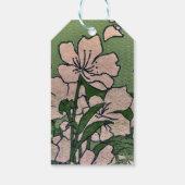Étiquettes-cadeau Cascade de fleurs roses (Dos)
