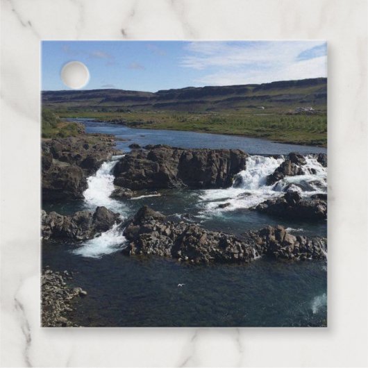 Étiquettes Cadeau Cascade islandaise - (Devant)