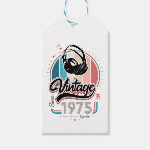 Étiquettes-cadeau Casques vintages depuis 1975