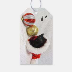 Étiquettes-cadeau Casquette de Noël de Joon - Chat /Kitten Tags cade