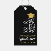 Étiquettes-cadeau Casquette Gown It's Going Down - Nom Graduation mo (Devant)