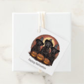 Étiquettes Cadeau Casquettes de sorcière pour chiens de trieuse d'Ha (En situation)