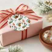 Étiquettes Cadeau Casse-noisettes de Noël Whimsical Monogram Crest B