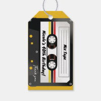 Cassette Audio Rétro Jaune Fête d'Anniversaire 90'