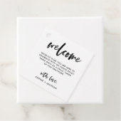 Étiquettes Cadeau Casual Script | Sac cadeau de bienvenue Mariage ou (En situation)