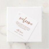 Étiquettes Cadeau Casual Script | Sac cadeau de bienvenue Mariage ou (En situation)