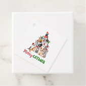 Étiquettes Cadeau Cat Christmas Tree Amoureux des chats Noël Fêtes d (En situation)