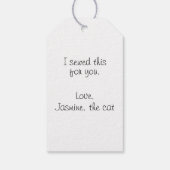 Étiquettes-cadeau Cat d'artisanat avec machine à coudre (Dos)