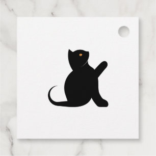 Étiquettes Cadeau Cat dit bonjour