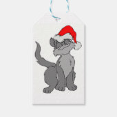 ÉTIQUETTES-CADEAU CAT PÈRE NOËL (Devant)