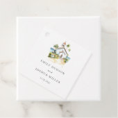 Étiquettes Cadeau Catholic Church Tropical Wedding (En situation)