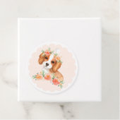 Étiquettes Cadeau Cavalier King Charles Spaniel Peach Chien Merci (En situation)