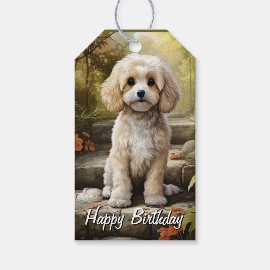 Étiquettes-cadeau Cavoodle/Cavapoo Personnalisé (Devant)