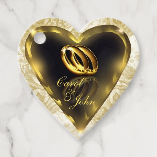 Étiquettes Cadeau Ce que Dieu a mis ensemble (or) Mariage (Devant)