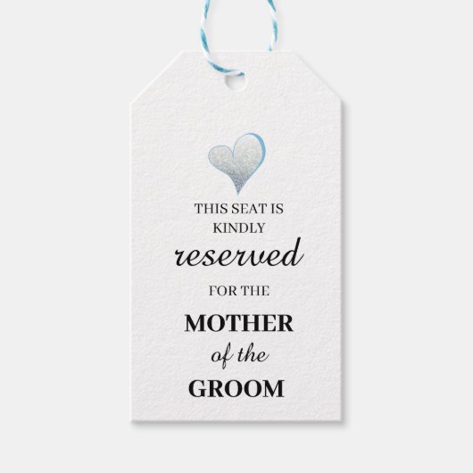 Étiquettes-cadeau Ce siège est aimablement réservé à la mère de (Devant)