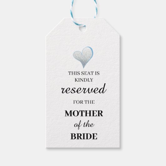 Étiquettes-cadeau Ce siège est aimablement réservé à la mère de (Devant)
