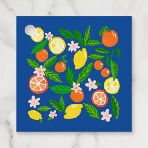 Étiquettes Cadeau Célébration Citrus BABY SHOWER personnalisé Merci