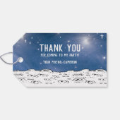 Étiquettes-cadeau Célébration d'anniversaire dans l'espace de Peanut (Dos (Horizontal))