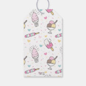 Étiquettes-cadeau Célébration de crème glacée douce Merci d'annivers (Dos)