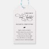 Étiquettes-cadeau Célébration de la bougie commémorative de la vie F (Dos)