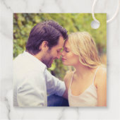 Étiquettes Cadeau Célébration de l'amour Mariage noir Monogramme (Dos)