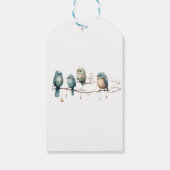 Étiquettes-cadeau Célébration des Inséparables rustiques du bois (Dos)