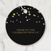 Étiquettes Cadeau Célébration du 50e anniversaire du Mariage Gold & (Dos)