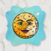 Étiquettes Cadeau Célébration du Baby shower de la Lune (Dos)