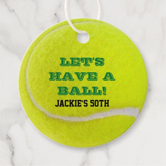 Étiquettes Cadeau Célébration du tennis (Devant)