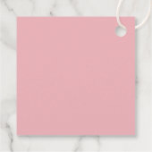 Étiquettes Cadeau Célébration Typographique Rose Optimiste (Dos)