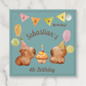 Étiquettes Cadeau Célébrer un anniversaire capy (Dos)