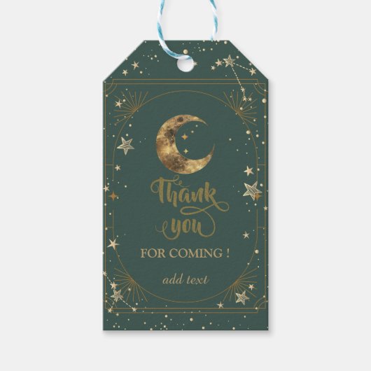 Étiquettes-cadeau Celestial Moon Stars Frame (Devant)