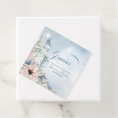 Étiquettes Cadeau Cendrillon Fairy Tale Bleu clair rose espagnol (En situation)