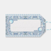 Étiquettes-cadeau Céramique Lace Bleu clair (Devant (Horizontal))