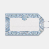 Étiquettes-cadeau Céramique Lace Bleu clair (Devant (Horizontal))