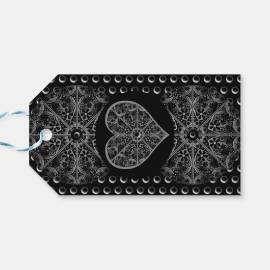 Étiquettes-cadeau Céramique noir (Dos Horizontal)